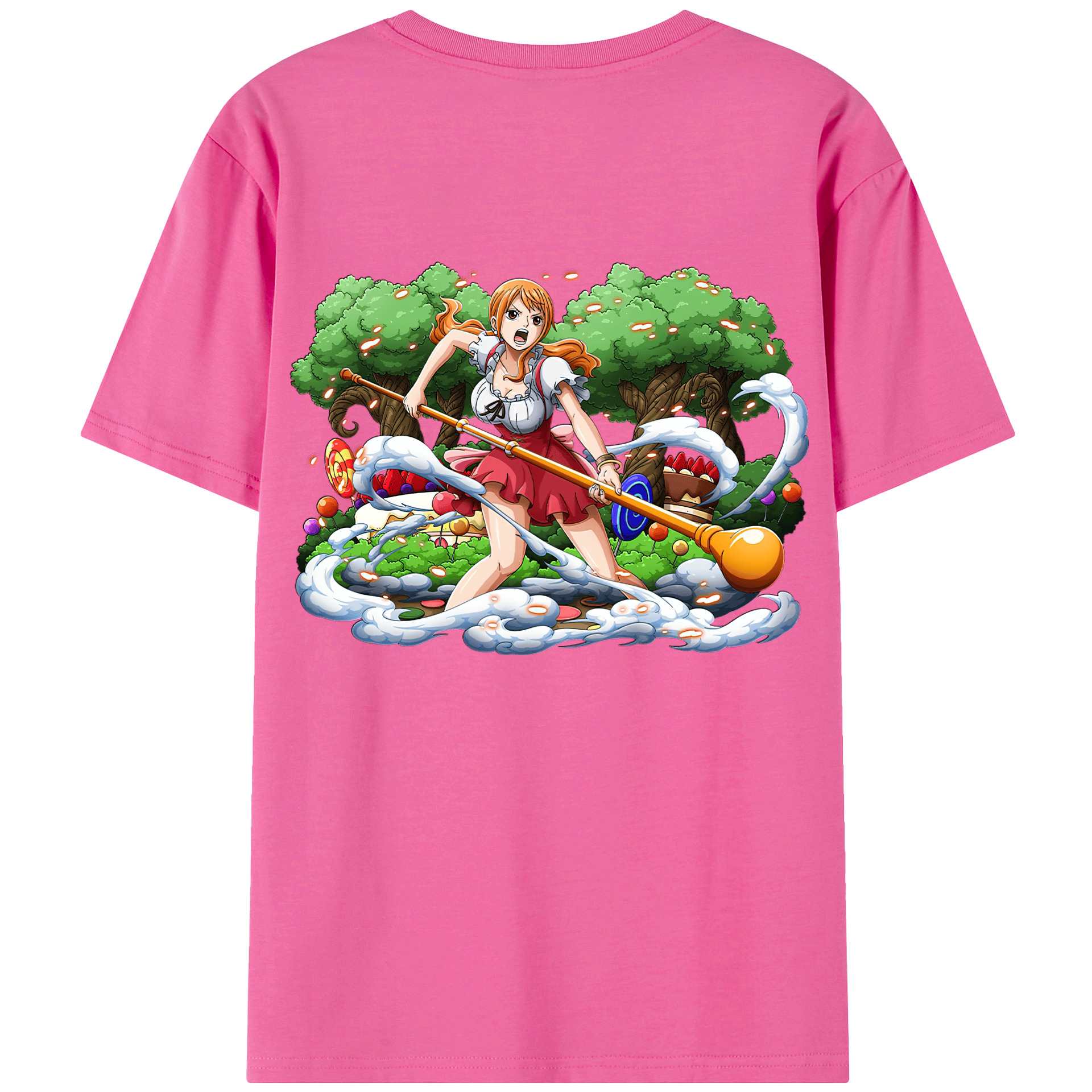 （画像用） ワンピース ナミ ONE PIECE Nami レディース半袖Tシャツ(バックプリント)